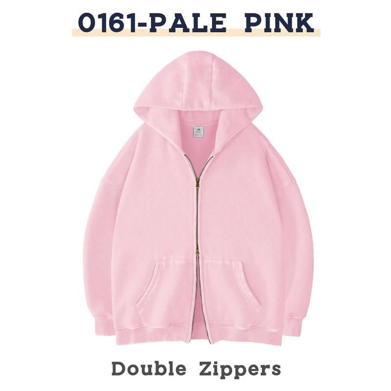 2025 Hoodie s kapuljom i zatvaračem, oversize, debeli materijal, retro stil