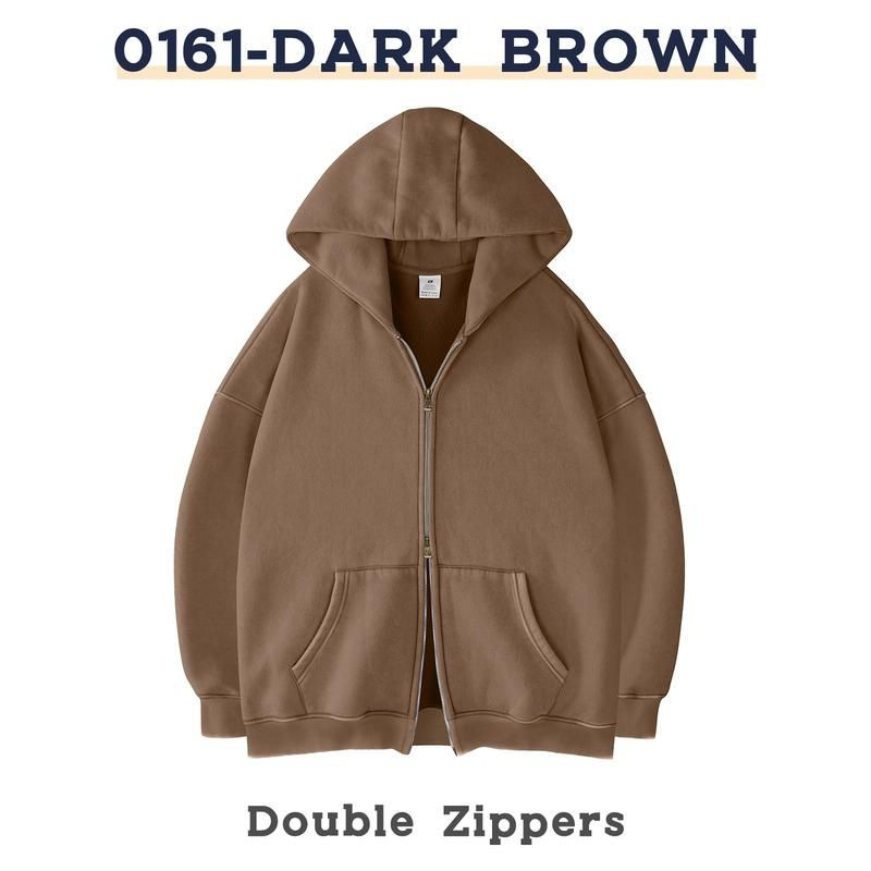 2025 Hoodie s kapuljom i zatvaračem, oversize, debeli materijal, retro stil
