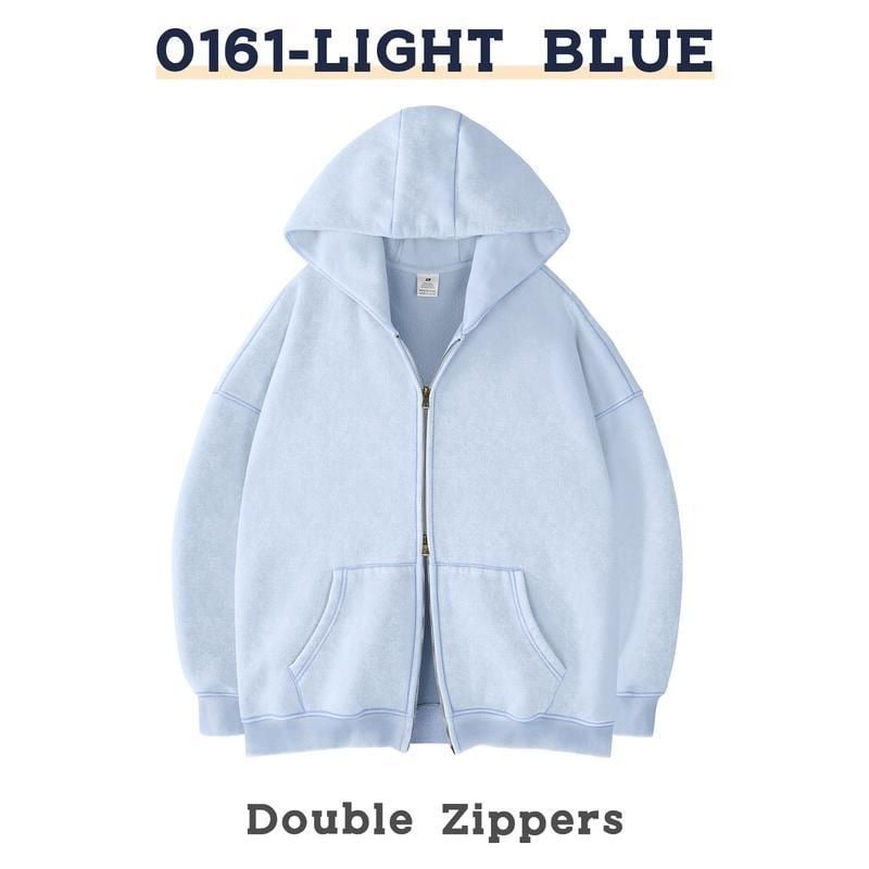 2025 Hoodie s kapuljom i zatvaračem, oversize, debeli materijal, retro stil