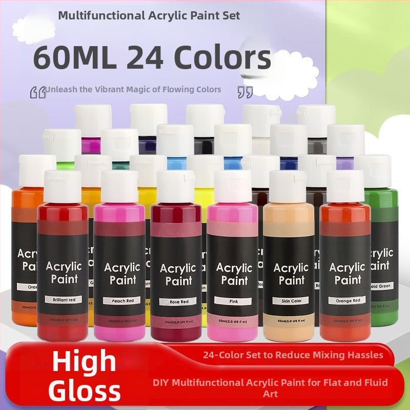 Set akrilnih boja, 24 boje, 60 ml