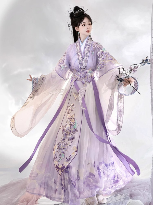 Ženski Hanfu s izšivanjem u Wei Jin stilu, restaurirani Hanfu s Tang stilom, proljeće-ljeto komplet