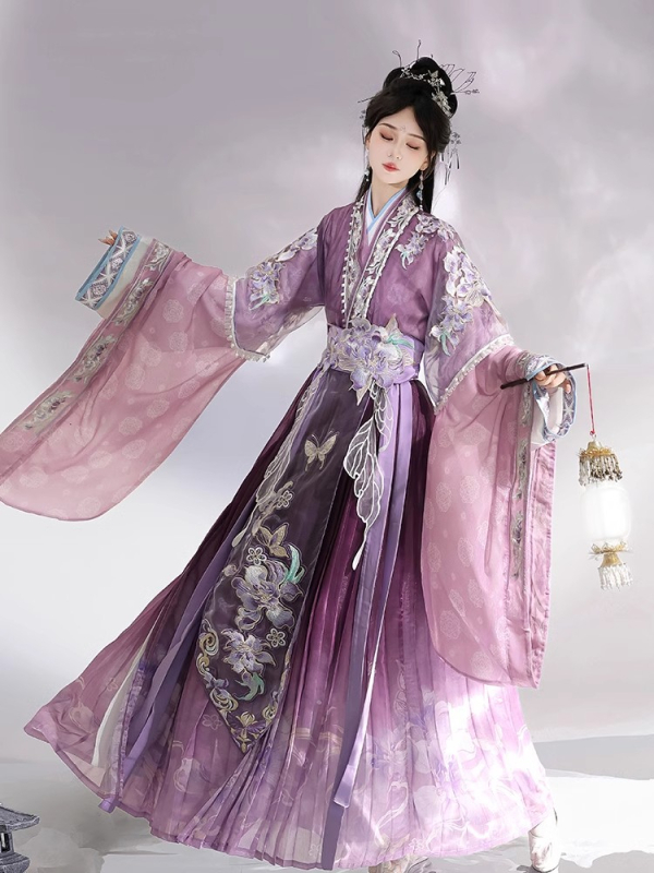 Ženski Hanfu s izšivanjem u Wei Jin stilu, restaurirani Hanfu s Tang stilom, proljeće-ljeto komplet