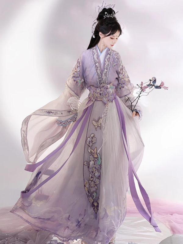Ženski Hanfu s izšivanjem u Wei Jin stilu, restaurirani Hanfu s Tang stilom, proljeće-ljeto komplet