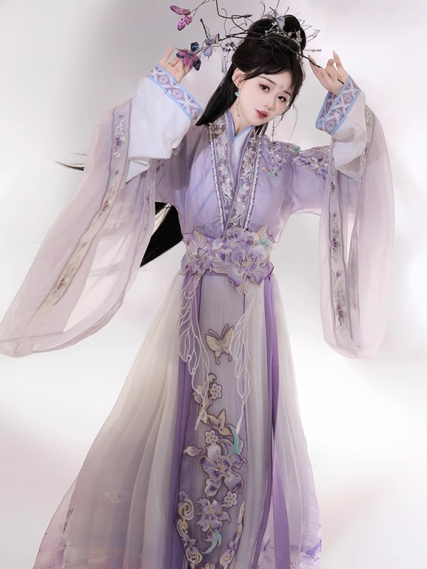 Ženski Hanfu s izšivanjem u Wei Jin stilu, restaurirani Hanfu s Tang stilom, proljeće-ljeto komplet