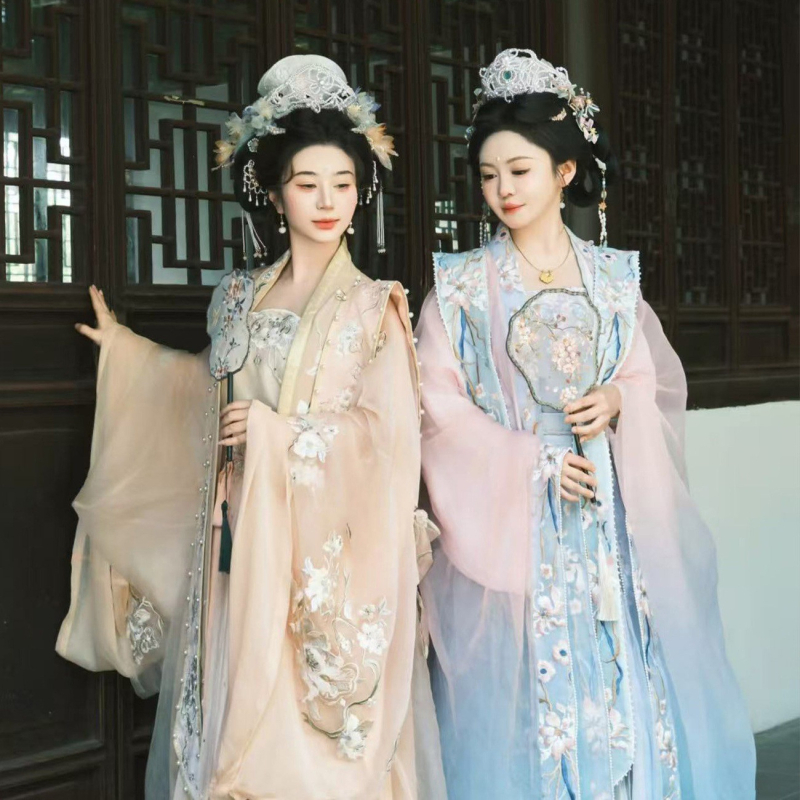 Hanfu u stilu Song dinastije za žene – top s širokim rukavima i suknja do struka, kineski drevni kostim za svakodnevnu proljetnu nošnju
