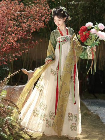 Hanfu nadahnut Tang dinastijom za žene, novi model 2026, dvoslojni set s gornjim dijelom i suknjom, retro svakodnevni drevni kostim, proljeće-ljeto-jesen