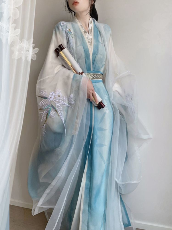 Prošivani šifon set za žene, široki rukavi i ravnim rubom, svakodnevni jesenski stil