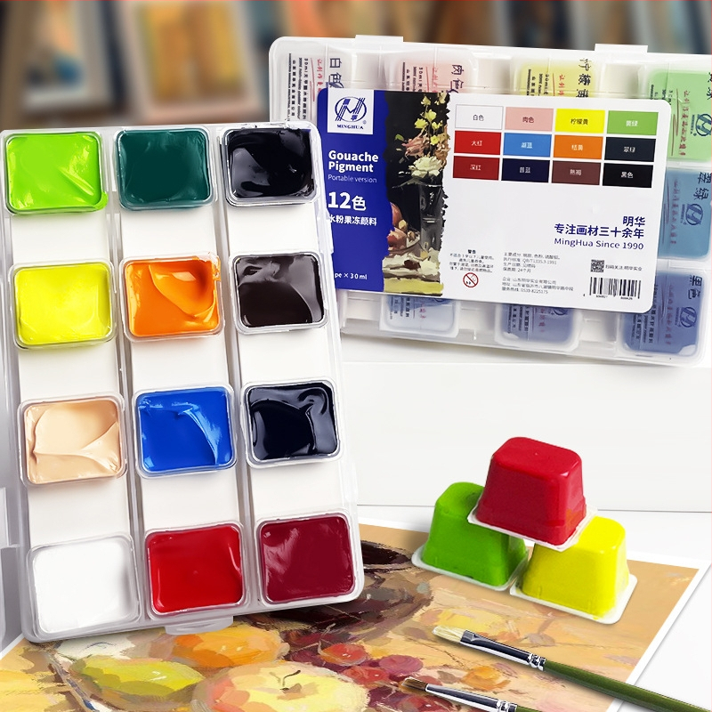 Gouache set za umjetničke ispite, prenosni, 12 boja, 30 ml po boji, za studente