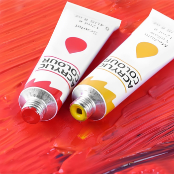 Set akrilnih boja 24 boje po 12 ml za djecu – DIY grafiti i crtanje na gipsu, umjetnički pribor