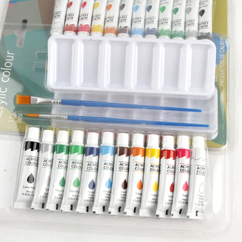 Set akrilnih uljnih boja, 9 ml, 12 boja, za početnike, dječji set za crtanje u kutiji
