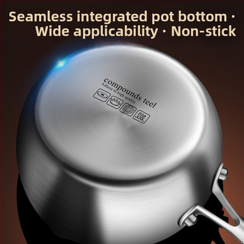 Японски стил тенджера за мляко от 316 неръждаема стомана, без покритие, за бебешка храна; малка тенджера за нудели и супи, размери 16-24 см