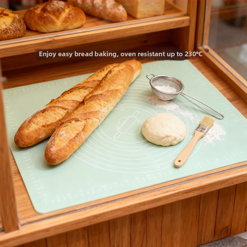 Silikónová podložka na cesto – potravinárskej kvality, protišmyková, neprilnavá, veľká plocha pre domáce pečenie