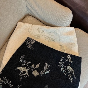 Ženska suknja u olovnom kroju s visokim strukom, od žakard Chenille, novi kineski stil, jesensko-zimska, za niske osobe