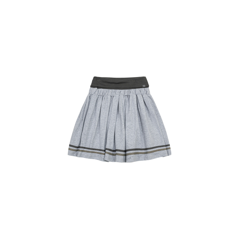 Coy* plisirana midi suknja s čipkom i patchworkom, visokim pojasom, školski stil, lažni dvodijelni izgled