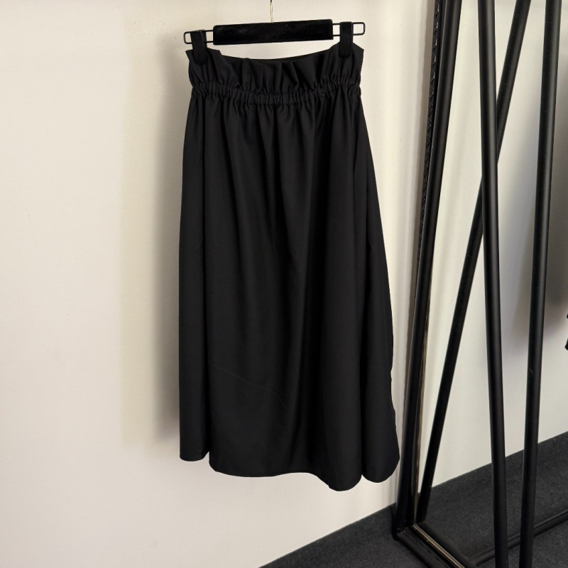 Ženska midi suknja s visokim strukom i vezicom, casual stil
