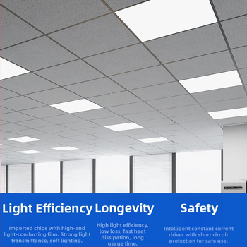 Integrovaný stropný LED panel 600x600, 60x60, doska zo sádrokartónu s minerálnou vlnou