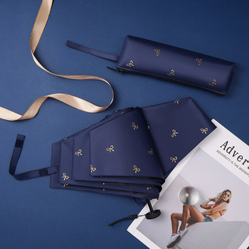 Feather összecsukható esernyő, ultra könnyű, kompakt négyrészes design, UV védelem UPF50+, alumínium váz, gumírozott fogantyú, kézi nyitás, felnőtteknek, tolltartóval