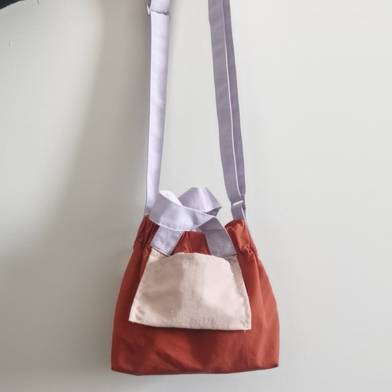 Toamnă 2025 Mini Geantă crossbody din nylon cu blocuri colorate pentru femei