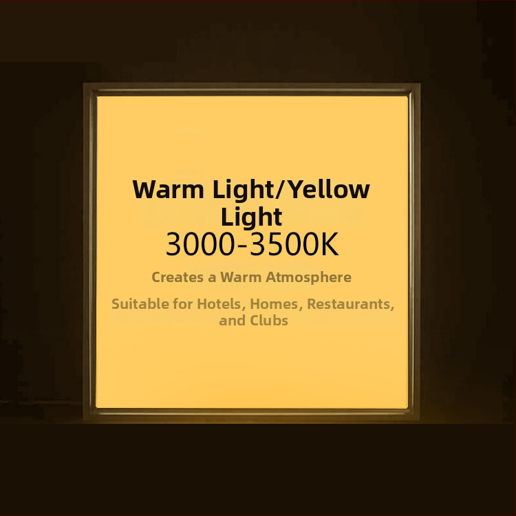 Integrovaný stropný LED panel 600×600, plochý LED panel 600×600 s mriežkou 60×60, doska z minerálnej vaty a sadry, 595 inžinierske panelové osvetlenie