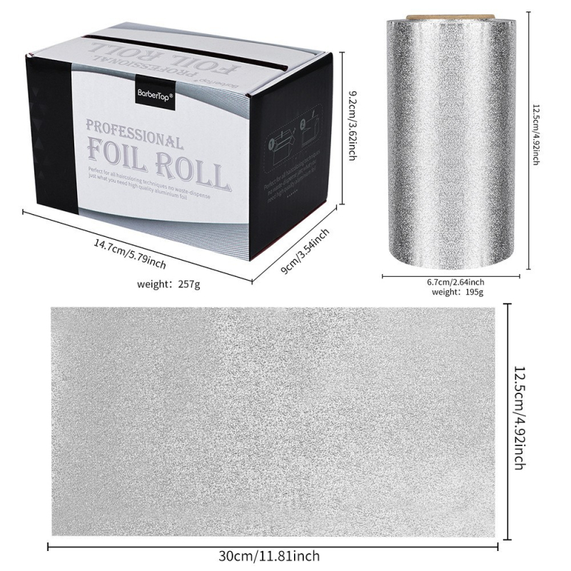 Gusta aluminijska folija za manikuru i frizerske salone – folija za uklanjanje laka i izbjeljivanje kose