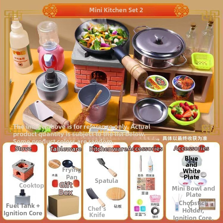 Mini kuhinjski set za kuhanje — prava verzija, kuhinjski alati za igru, edukativni rođendanski dar
