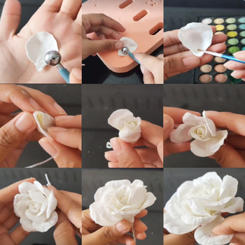 Комплект форми за рязане на Lisianthus захарни цветя от неръждаема стомана за декорация на торти, DIY инструмент A332