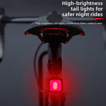 LED predné a zadné svetlá na bicykel s výstražným bezpečnostným režimom, dobíjateľné prenosné núdzové svetlo na vonkajšie použitie