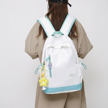 Nagy kapacitású iskolai hátizsák erdő-stílusú és koreai ihletésű, Harajuku/Japán inspirációval, uniszex, nylonból, 20–35 L, 15 colos laptophoz