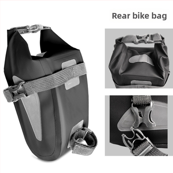 PVC taška na bicykel, 4L, nepremokavá, odolná proti opotrebeniu, s reflexnými prvkami