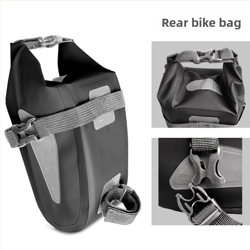 PVC taška na bicykel, 4L, nepremokavá, odolná proti opotrebeniu, s reflexnými prvkami
