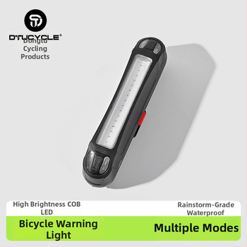 Zadné svetlo na bicykel s USB-C nabíjaním, pre horský bicykel, blikajúce COB LED svetlo