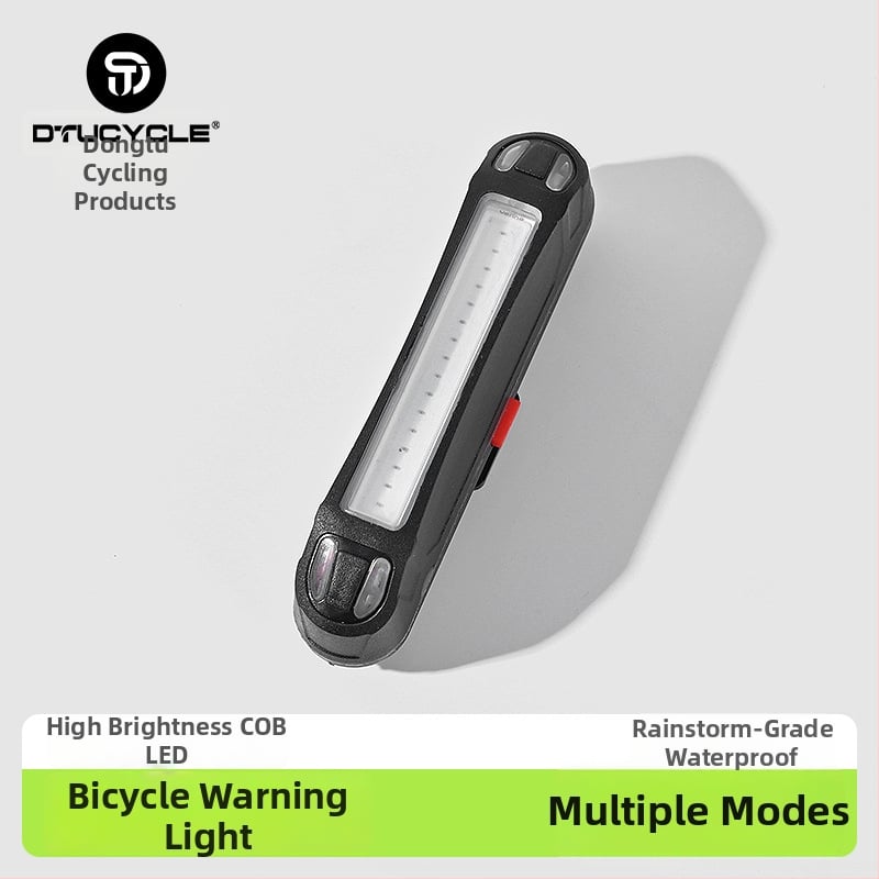 Zadné svetlo na bicykel s USB-C nabíjaním, pre horský bicykel, blikajúce COB LED svetlo