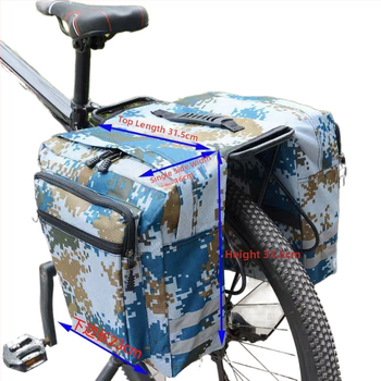 Taška na zadný nosič bicykla pre horské kolo, dvojitá pannier taška, taška na sedlo, čierna