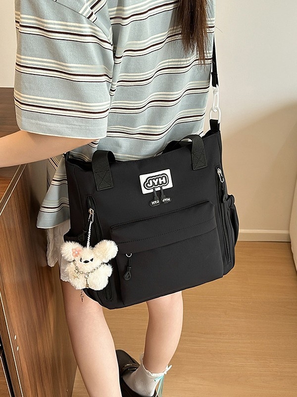 Jednostavna retro torba za rame u Harajuku stilu, najlon tote torba za podučavanje i putovanja, crossbody za nastavu