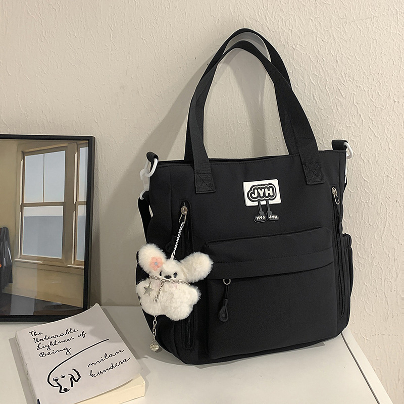Jednostavna retro torba za rame u Harajuku stilu, najlon tote torba za podučavanje i putovanja, crossbody za nastavu