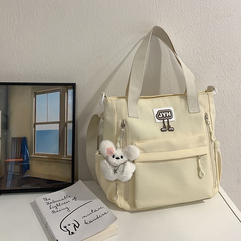 Jednostavna retro torba za rame u Harajuku stilu, najlon tote torba za podučavanje i putovanja, crossbody za nastavu