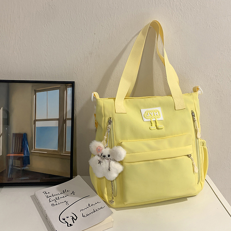 Jednostavna retro torba za rame u Harajuku stilu, najlon tote torba za podučavanje i putovanja, crossbody za nastavu
