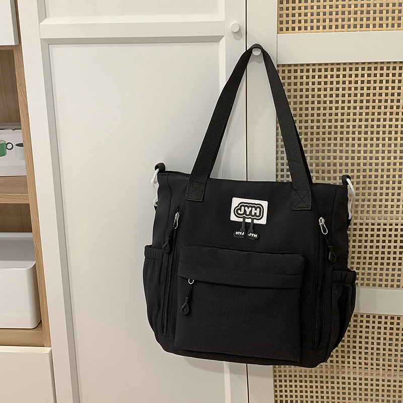 Jednostavna retro torba za rame u Harajuku stilu, najlon tote torba za podučavanje i putovanja, crossbody za nastavu