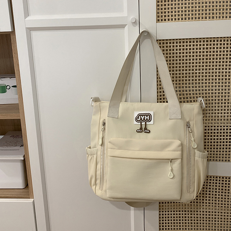 Jednostavna retro torba za rame u Harajuku stilu, najlon tote torba za podučavanje i putovanja, crossbody za nastavu