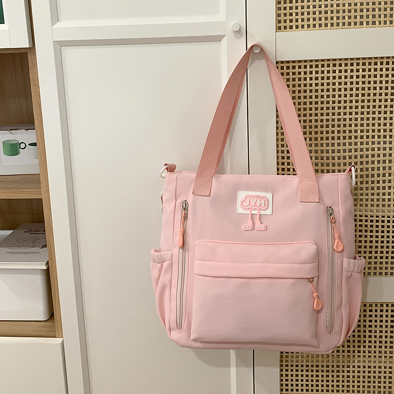 Jednostavna retro torba za rame u Harajuku stilu, najlon tote torba za podučavanje i putovanja, crossbody za nastavu