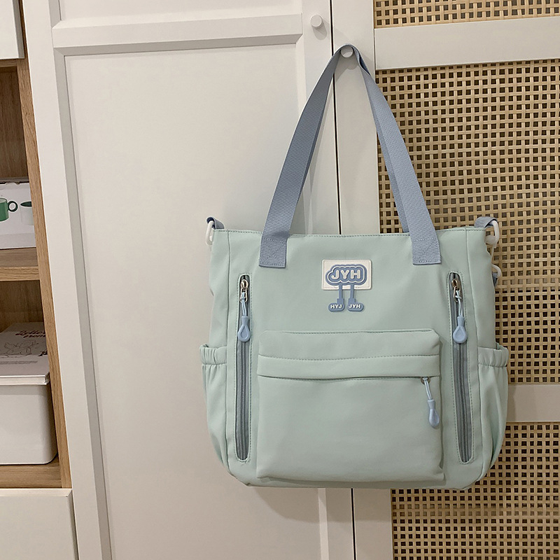 Jednostavna retro torba za rame u Harajuku stilu, najlon tote torba za podučavanje i putovanja, crossbody za nastavu