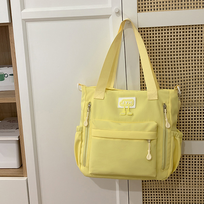 Jednostavna retro torba za rame u Harajuku stilu, najlon tote torba za podučavanje i putovanja, crossbody za nastavu