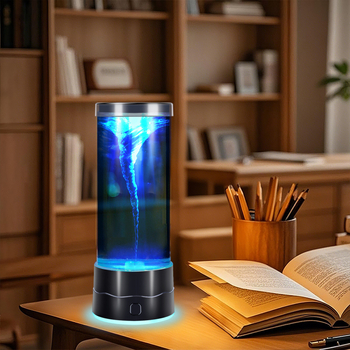 LED лампа във форма на медуза, цилиндрична USB захранвана амбиентна нощна светлина с променящи се цветове