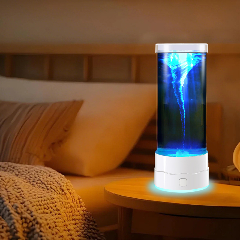 LED лампа във форма на медуза, цилиндрична USB захранвана амбиентна нощна светлина с променящи се цветове