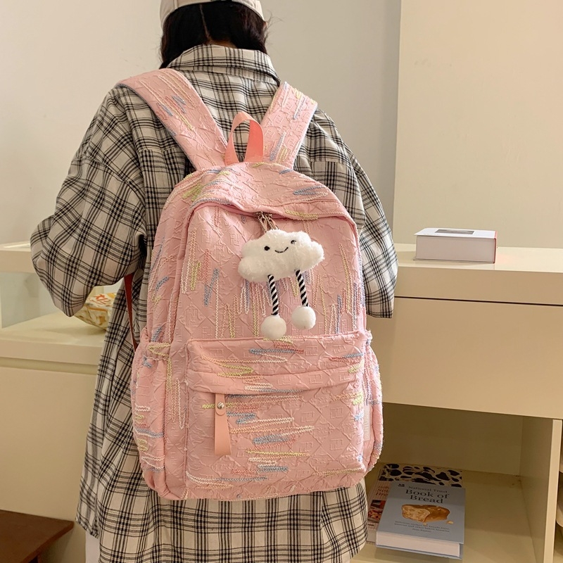 Unisex hátizsák 20–35 L, velúr anyag, városi utcai stílus, iskola és utazás számára, 15 hüvelykes laptopig fér, egyszínű dizájn, légpárnás vállpántok