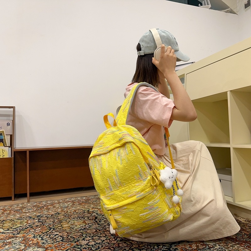 Unisex hátizsák 20–35 L, velúr anyag, városi utcai stílus, iskola és utazás számára, 15 hüvelykes laptopig fér, egyszínű dizájn, légpárnás vállpántok
