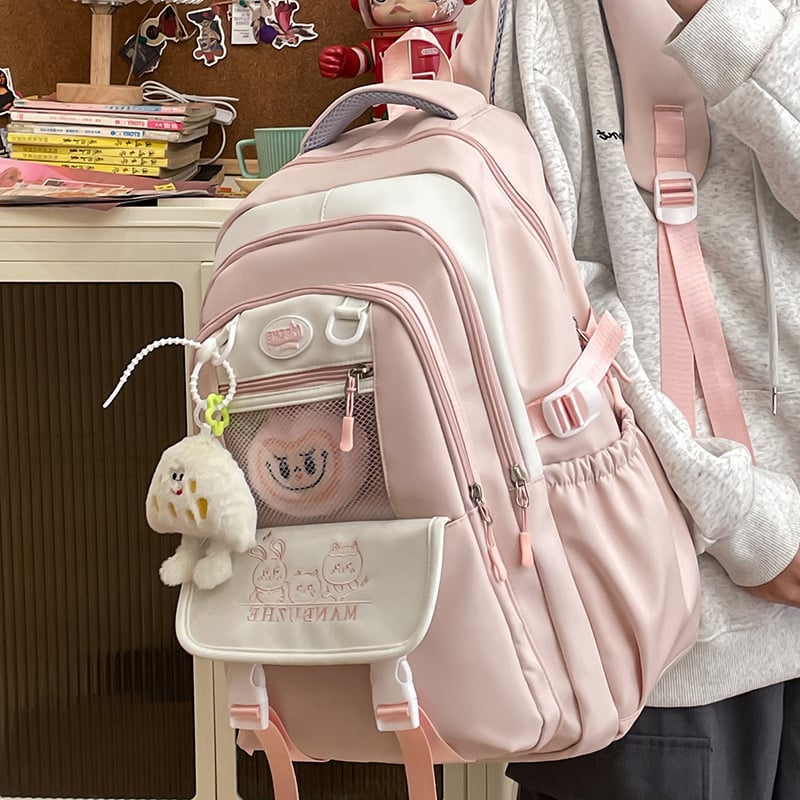 Nagy kapacitású iskolai hátizsák lányoknak, japán campus-stílus, folt- és kopásálló, sokoldalú középiskolások számára