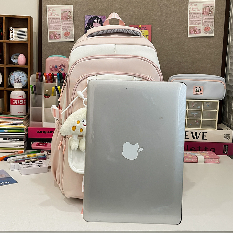 Nagy kapacitású iskolai hátizsák lányoknak, japán campus-stílus, folt- és kopásálló, sokoldalú középiskolások számára