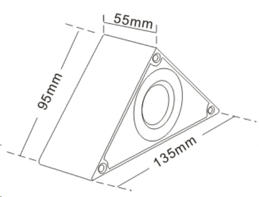 Комплект външен триъгълен корпус за стъпкова лампа (1W/2W/3W)