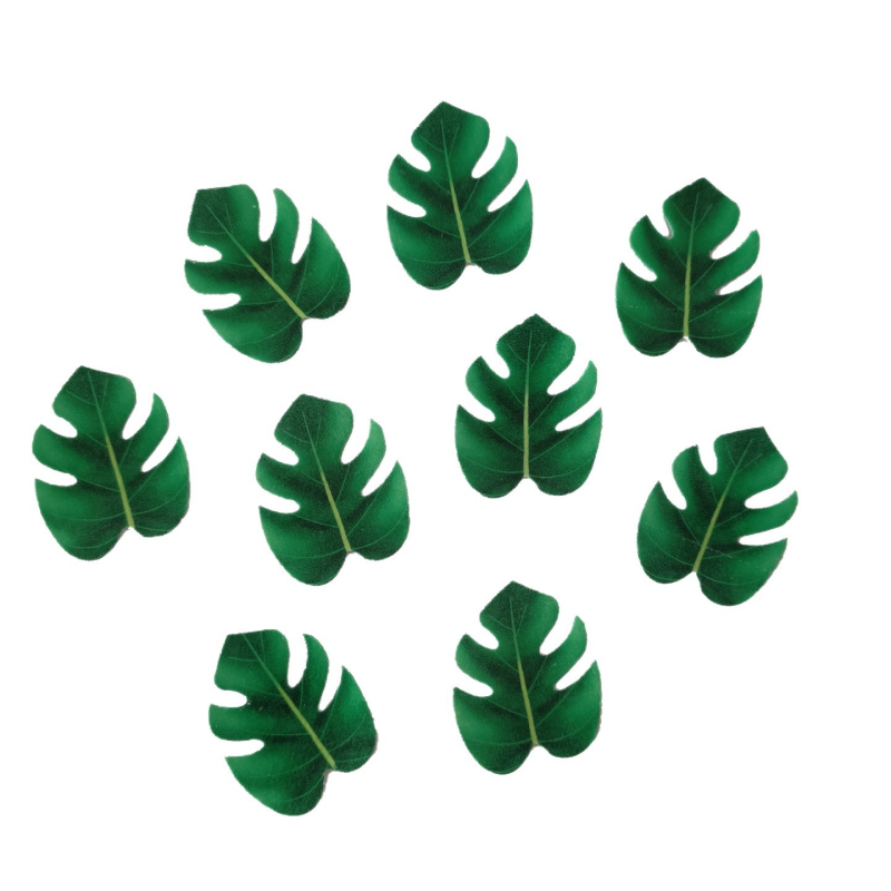Monstera лист от оризова хартия за декорация на торти и печене, вафел хартия с хранително качество, едро